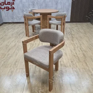 میز ناهارخوری 4 نفره چوب راش مدل اچ (ونوس)