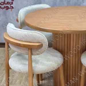 میز ناهارخوری 4 نفره چوبی نوبل و سبدی
