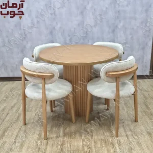 میز ناهارخوری 4 نفره چوبی نوبل و سبدی