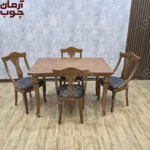 میز ناهار خوری چهار نفره چوبی سناتور