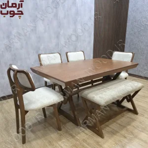 میز ناهار خوری نیمکتی لیزا