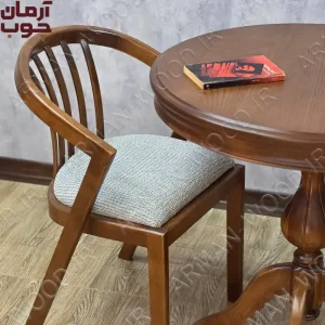 میز ناهار خوری دو نفره چوبی سبدی