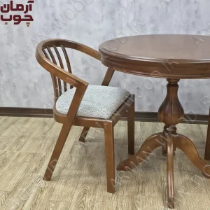 میز ناهار خوری دو نفره چوبی سبدی