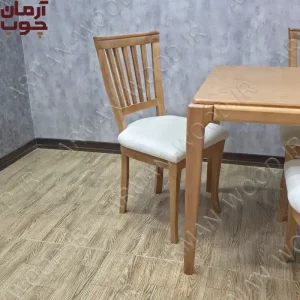 میز ناهار خوری 4 نفره چوبی مدل ونیز و نگین