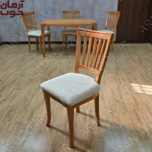 میز ناهار خوری 4 نفره چوبی مدل ونیز و نگین