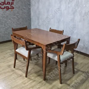 میز ناهار خوری چوب راش 4 نفره مدل سیترین و نوین