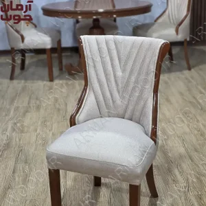 میز ناهارخوری ۴ نفره چوب توسکا میز اوبال صندلی هکتور - 1684