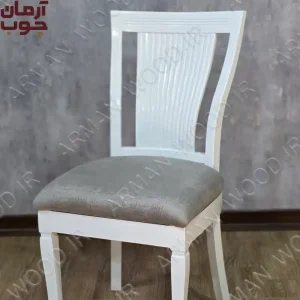 صندلی ناهار خوری چوبی سفید