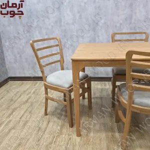 میز ناهار خوری چوب راش 4 نفره نوین و فرانسوی