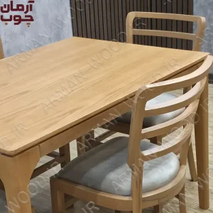میز ناهار خوری چوب راش 4 نفره نوین و فرانسوی