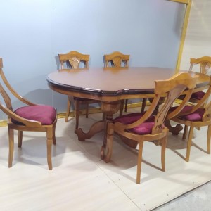 صندلی سناتور راش با میز ایتالیایی رنگ شده