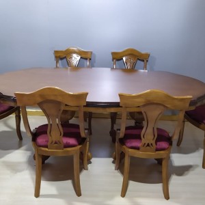 فروش صندلی سناتور با میز شش نفره ایتالیایی آماده