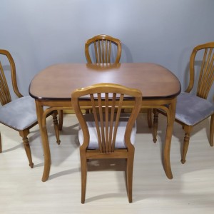 تولیدی صندلی پارسا با میز لهستانی رنگ شده