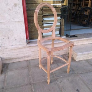 صندلی اوپن خام پشت بیضی راش کد 268