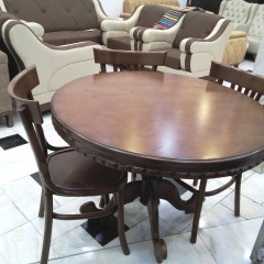 میز عروس 4 نفره با صندلی لهستانی راش کد 1506