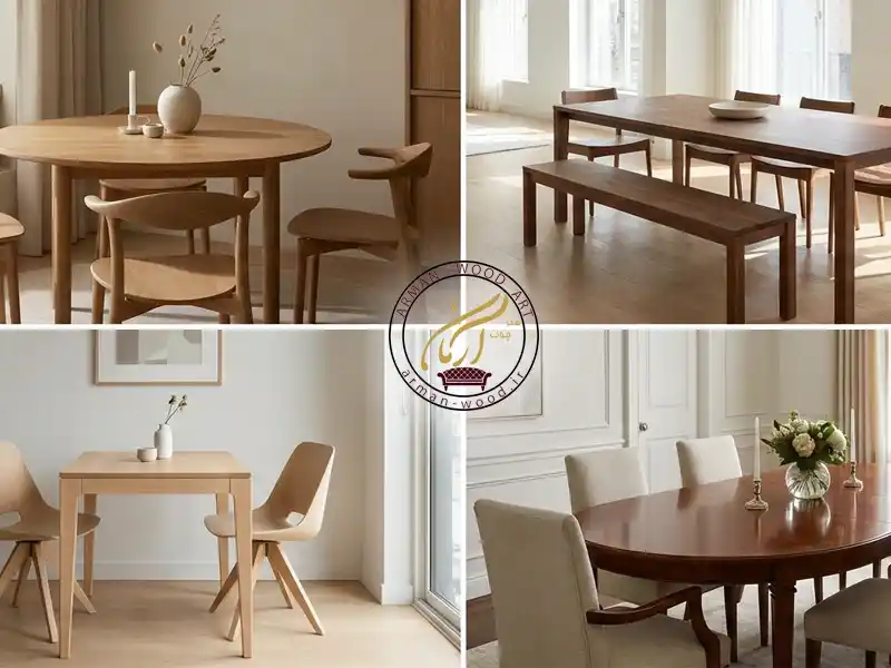 شکل‌های مختلف میز ناهارخوری