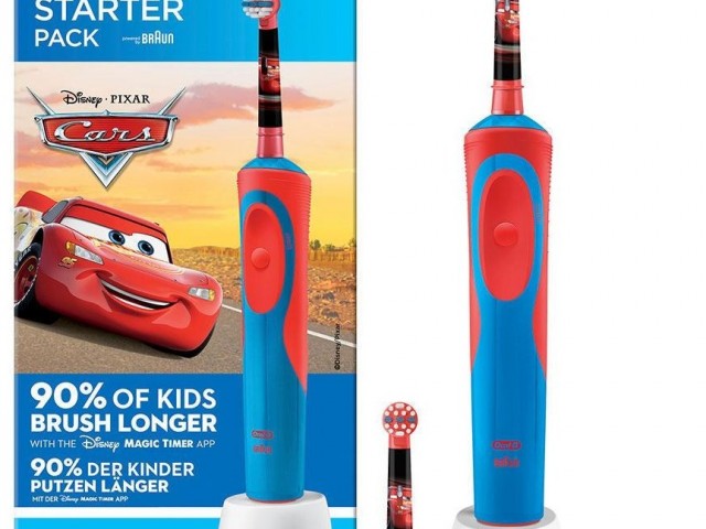 مسواک برقی اورال بی مدل استارتر پک طرح ماشین | Oral-B SRATER PACK kids