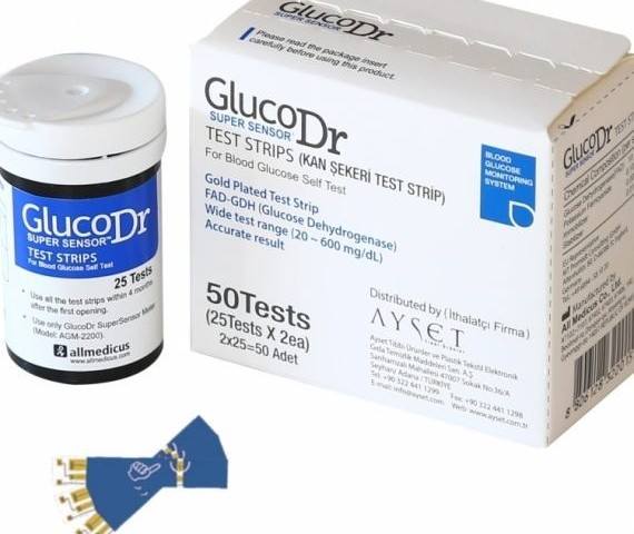 نوار تست قند خون گلوکو داکتر
