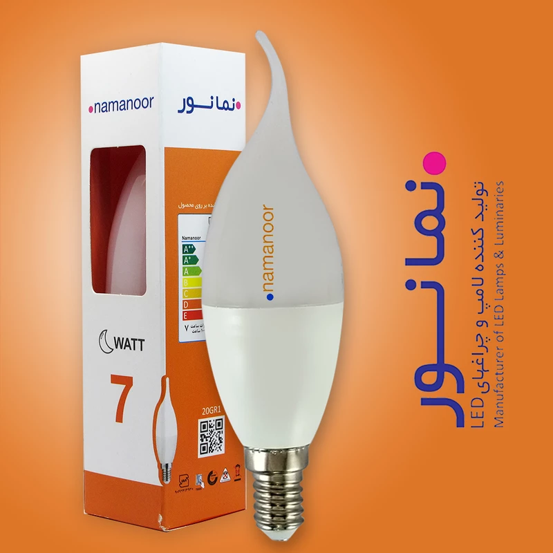 لامپ ال ای دی اشکی 7 وات نمانور