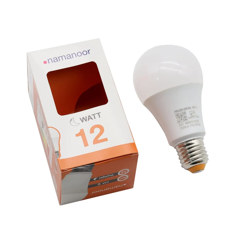 لامپ ال ای دی 12 وات حبابی نمانور