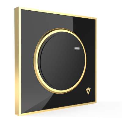 کلید و پریز ویرا آلفا کلاسیک مشکی طلایی (مات)