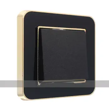 کلید و پریز لوکس متال مشکی طلایی ایران