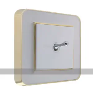 کلید اهرمی لوکس متال سفید طلایی ایران