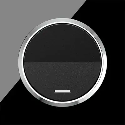 کلید و پریز ایران الکتریک مدل اسپادانا مشکی زه نقره ای