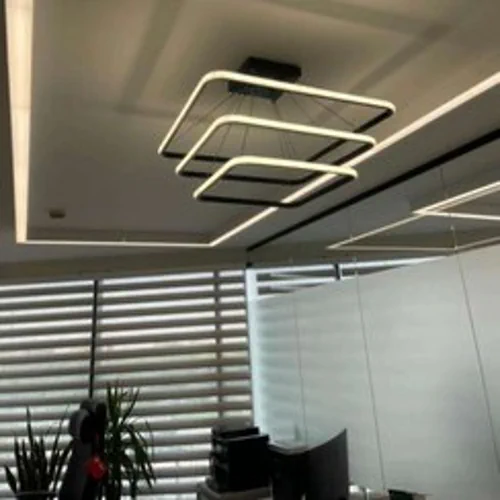 لوستر سه طبقه مربع اس ام دی ریموت دار 3 حالته