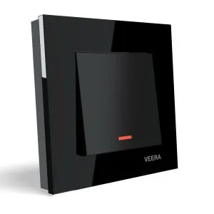 کلید و پریز ویرا مدل کریستال مشکی