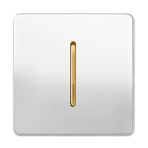 کلید و پریز آسیا الکتریک مدل کریستال سفید طلایی