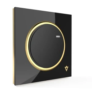 کلید و پریز ویرا مدل آلفا اسپرت مشکی طلایی (مات)