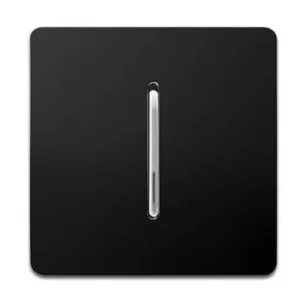 کلید و پریز آسیا الکتریک مدل کریستال مشکی نقره ای