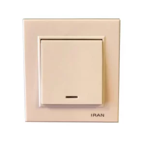 کلید و پریز ایران الکتریک مدل برلیان کرم
