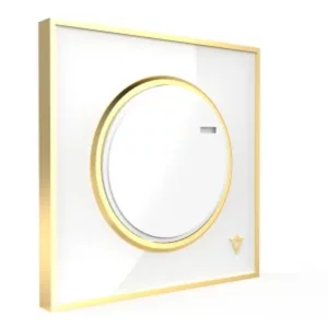 کلید و پریز ویرا آلفا کلاسیک سفید طلایی(گلس)