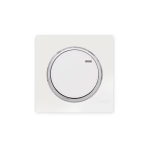 کلید و پریز ویرا مدل آلفا اسپرت سفید زه استیل (مات)