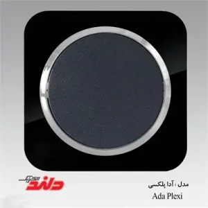 کلید و پریز دلند مدل آدا مشکی پلکسی زه نقره ای