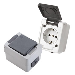 پریز بارانی روکار  پارت الکتریک