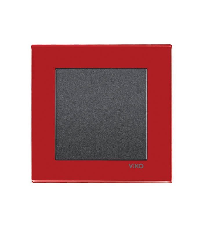 کلید و پریز ویکو کادر شیشه ای Artline ( قرمز )