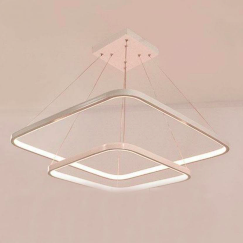 لوستر دو طبقه مربع اس ام دی مدرن