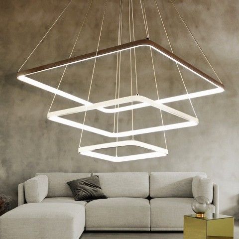 لوستر سه طبقه مربع اس ام دی مدرن