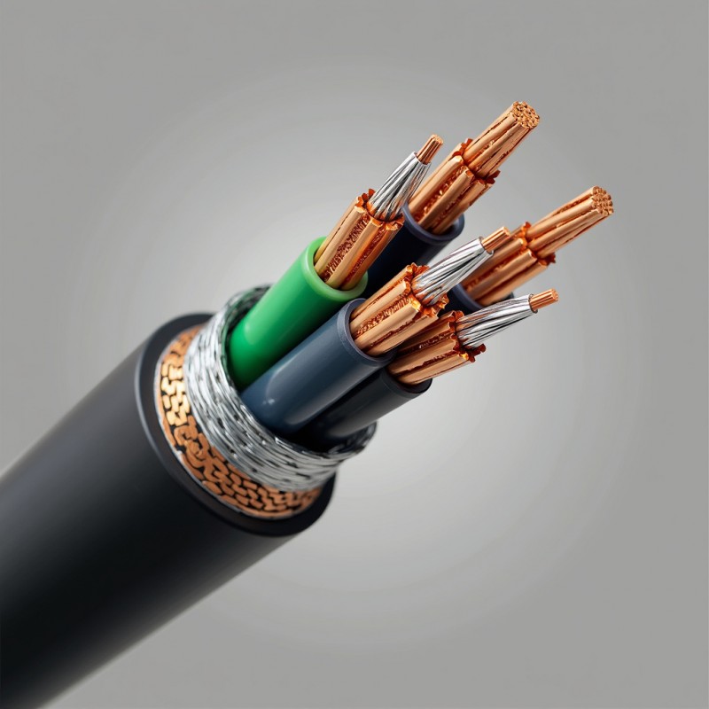 کابل برق مفتول(خشک)  5 در 6 زرتافته کرمان