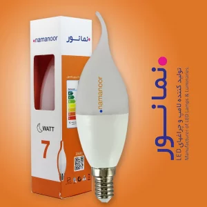 لامپ ال ای دی اشکی 7 وات نمانور