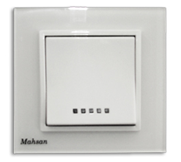 کلید و پریز مدل کریستال سفید مهسان