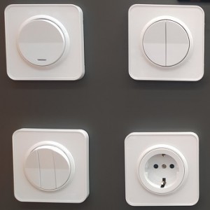 کلید و پریز ایران الکتریک مدل اسپیناس سفید زه سفید