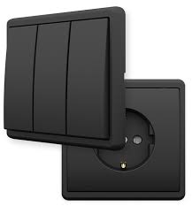 کلید و پریز ایفاپل سری APOLO 5000 مدل استاندارد رنگ مشکی