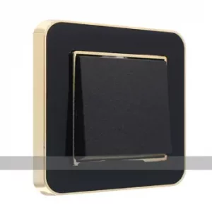 کلید و پریز لوکس متال مشکی طلایی ایران