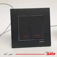 کلید و پریز مشکی دلند مدل آسا