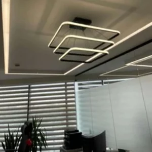 لوستر سه طبقه مربع اس ام دی ریموت دار 3 حالته