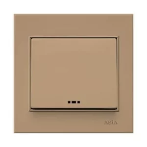 کلید و پریز آسیا الکتریک مدل اریک بژ